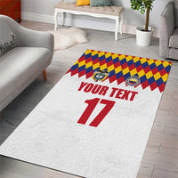 Custom Colombia Football Area Rug Retro White Style