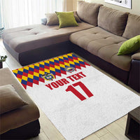 Custom Colombia Football Area Rug Retro White Style