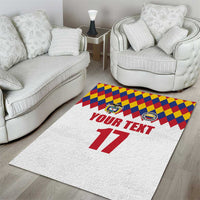 Custom Colombia Football Area Rug Retro White Style