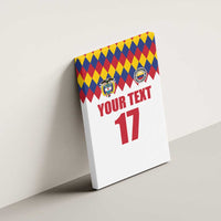 Custom Colombia Football Canvas Wall Art Retro White Style