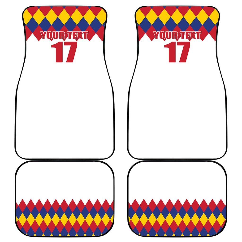 Custom Colombia Football Car Mats Retro White Style