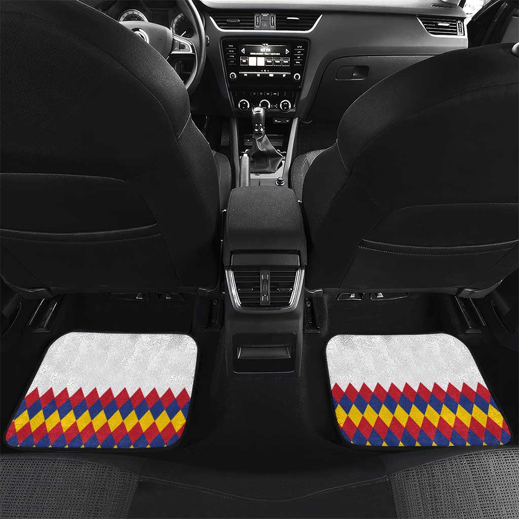 Custom Colombia Football Car Mats Retro White Style