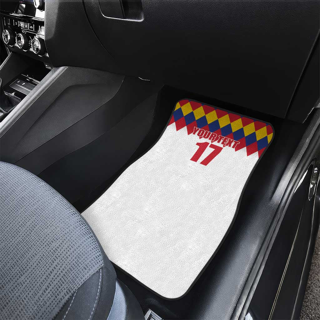 Custom Colombia Football Car Mats Retro White Style
