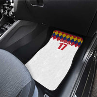 Custom Colombia Football Car Mats Retro White Style