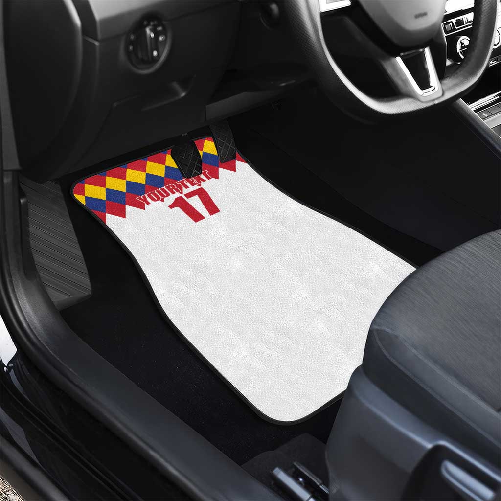 Custom Colombia Football Car Mats Retro White Style