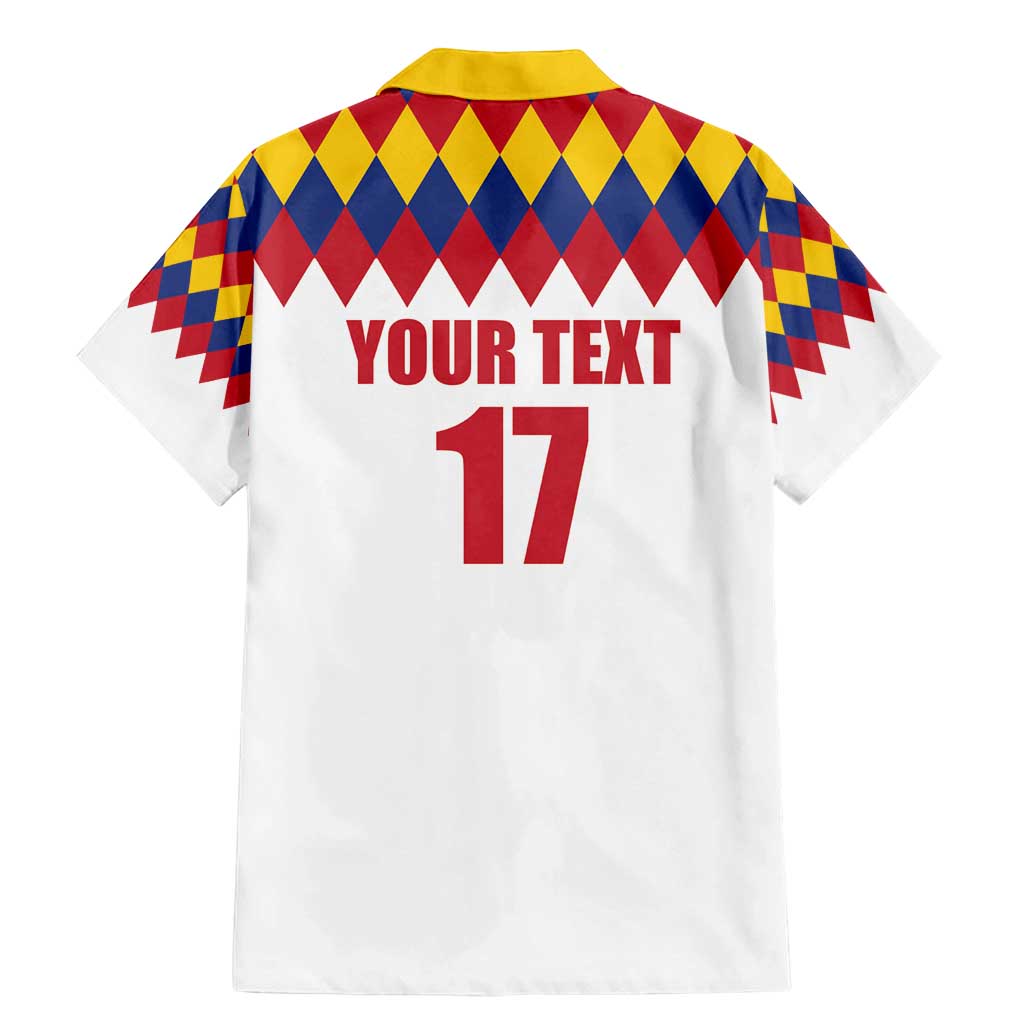 Custom Colombia Football Family Matching Mermaid Dress and Hawaiian Shirt Retro White Style