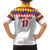 Custom Colombia Football Family Matching Off The Shoulder Long Sleeve Dress and Hawaiian Shirt Retro White Style