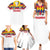 Custom Colombia Football Family Matching Summer Maxi Dress and Hawaiian Shirt Retro White Style