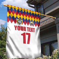 Custom Colombia Football Garden Flag Retro White Style