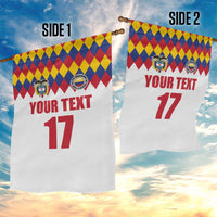 Custom Colombia Football Garden Flag Retro White Style