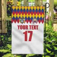 Custom Colombia Football Garden Flag Retro White Style