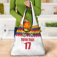 Custom Colombia Football Grocery Bag Retro White Style