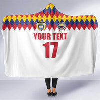 Custom Colombia Football Hooded Blanket Retro White Style
