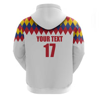 Custom Colombia Football Hoodie Retro White Style