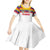 Custom Colombia Football Kid Short Sleeve Dress Retro White Style