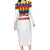 Custom Colombia Football Long Sleeve Bodycon Dress Retro White Style
