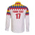 Custom Colombia Football Long Sleeve Button Shirt Retro White Style