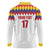 Custom Colombia Football Long Sleeve Polo Shirt Retro White Style