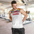 Custom Colombia Football Men Tank Top Retro White Style