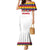 Custom Colombia Football Mermaid Dress Retro White Style