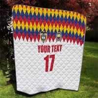 Custom Colombia Football Quilt Retro White Style