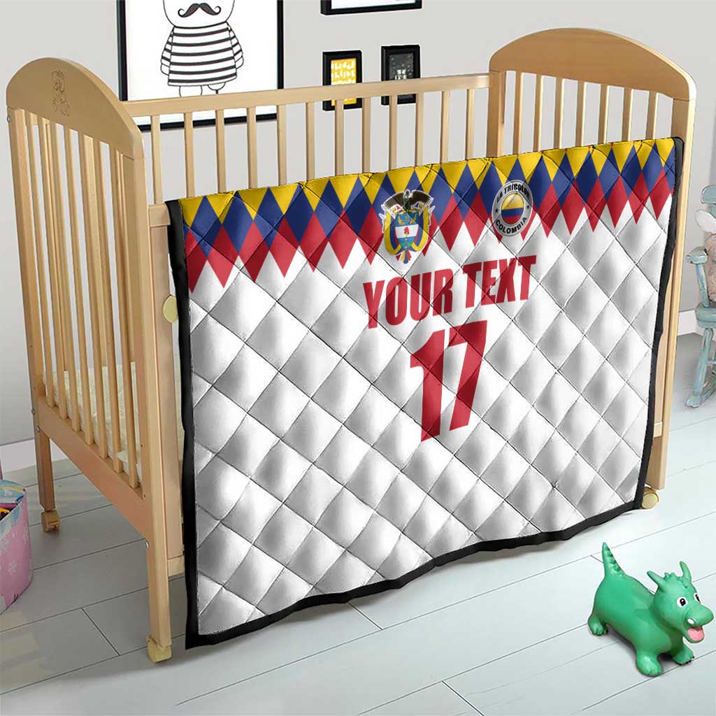 Custom Colombia Football Quilt Retro White Style