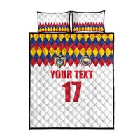 Custom Colombia Football Quilt Bed Set Retro White Style