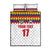 Custom Colombia Football Quilt Bed Set Retro White Style
