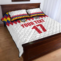 Custom Colombia Football Quilt Bed Set Retro White Style