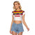 Custom Colombia Football Raglan Cropped T Shirt Retro White Style
