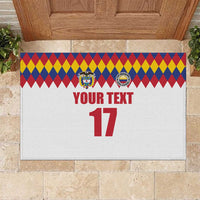 Custom Colombia Football Rubber Doormat Retro White Style