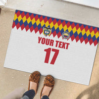 Custom Colombia Football Rubber Doormat Retro White Style