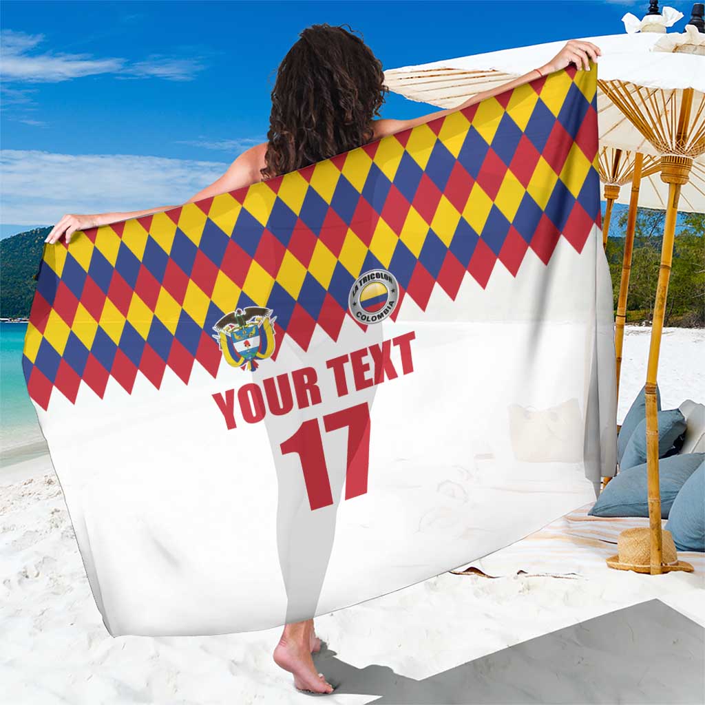 Custom Colombia Football Sarong Retro White Style