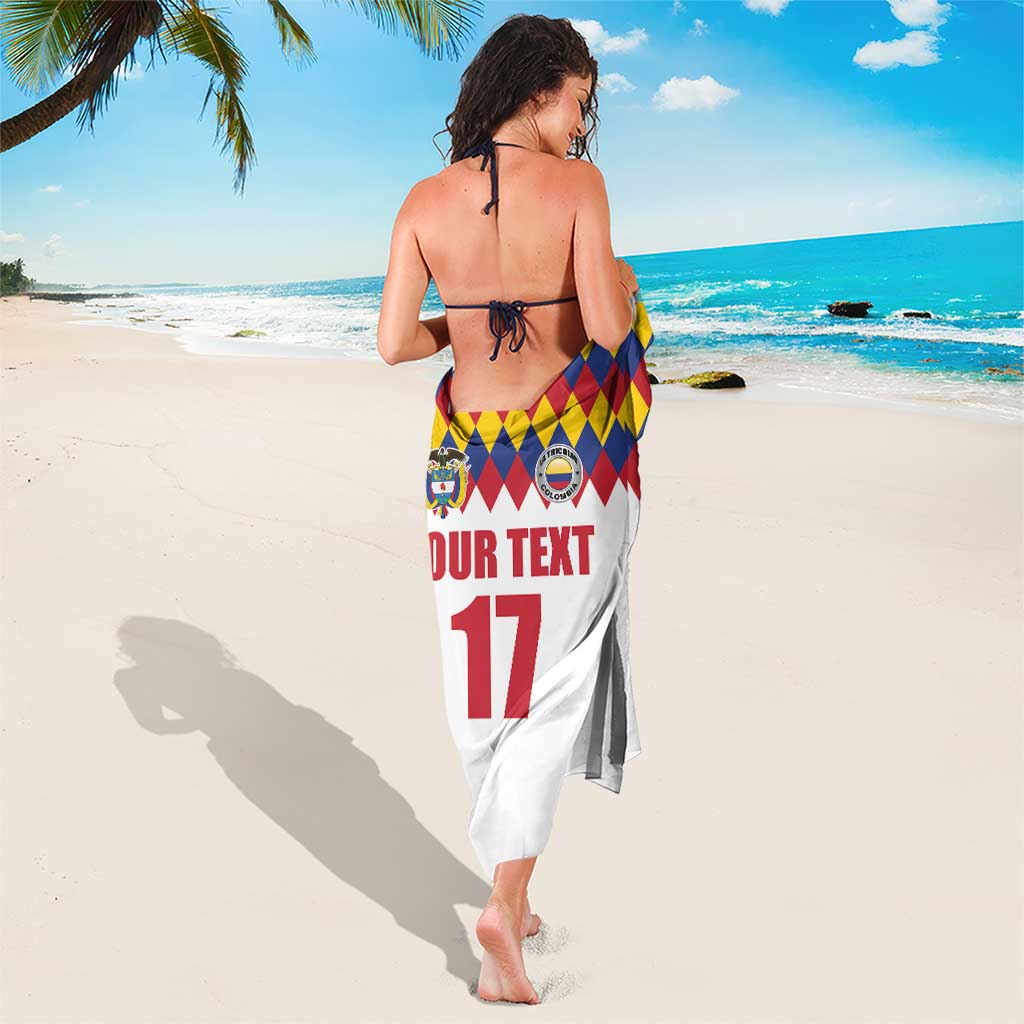 Custom Colombia Football Sarong Retro White Style