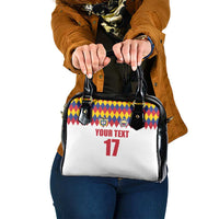 Custom Colombia Football Shoulder Handbag Retro White Style
