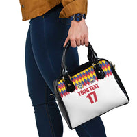 Custom Colombia Football Shoulder Handbag Retro White Style