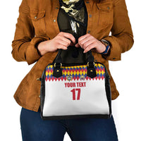 Custom Colombia Football Shoulder Handbag Retro White Style