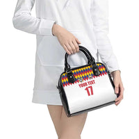 Custom Colombia Football Shoulder Handbag Retro White Style