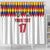 Custom Colombia Football Shower Curtain Retro White Style