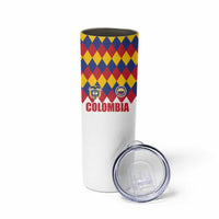 Custom Colombia Football Skinny Tumbler Retro White Style
