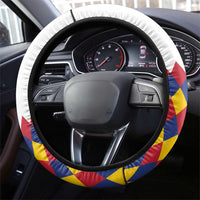 Colombia Football Steering Wheel Cover Retro White Style