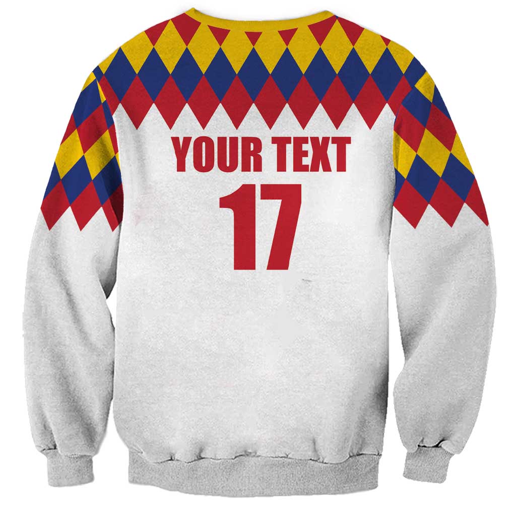 Custom Colombia Football Sweatshirt Retro White Style