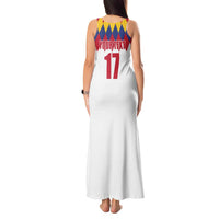 Custom Colombia Football Tank Maxi Dress Retro White Style