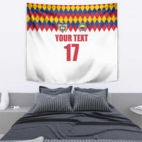 Custom Colombia Football Tapestry Retro White Style