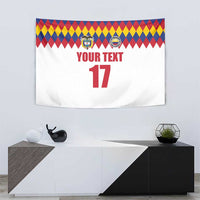 Custom Colombia Football Tapestry Retro White Style