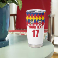 Custom Colombia Football Tumbler Cup Retro White Style