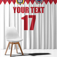Custom Colombia Football Window Curtain Retro White Style