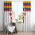 Custom Colombia Football Window Curtain Retro White Style