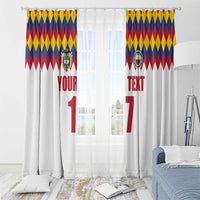 Custom Colombia Football Window Curtain Retro White Style