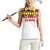 Custom Colombia Football Women Sleeveless Polo Shirt Retro White Style
